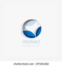Circle abstract shape logo. Vector illustration