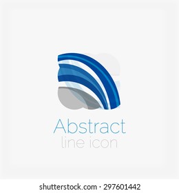 Circle abstract shape logo. Vector illustration
