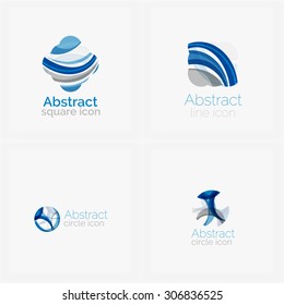 Circle abstract shape logo. Vector illustration