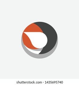 circle abstract simple logo design vector