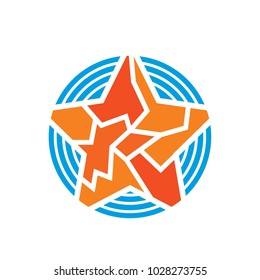 Circle Abstract Star Logo Round Unique Curve