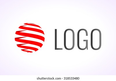 Circle abstract swirl lines vector logo design template. Corporate Business Technology creative concept icon.