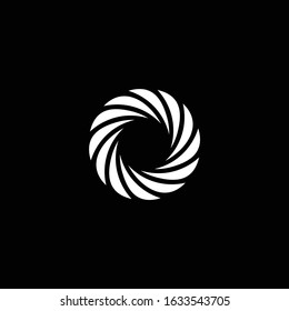 circle abstract symbol, lens photography logo