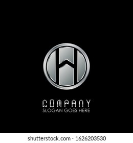 Circle Abstract Technology Initial Letter H logo design concept.