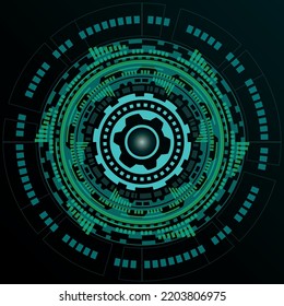 Circle abstract technology innovation concept vector. circular pattern design background template concept