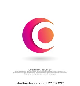 Circle Abstract Trend Logo Creative Template Sign Vector