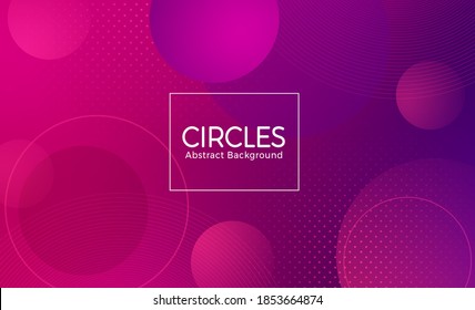 Diseño de banner vectorial abstracto de círculo. Círculos abstracto texto de fondo de presentación con un elemento de forma de círculo violeta de gradiente geométrico para fondo de fondo de fondo de fondo de fondo de fondo de fondo de fondo de fondo. Ilustración vectorial.
