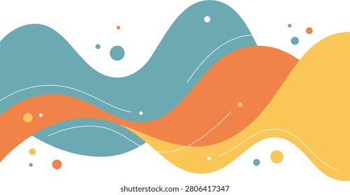Circle Accent Wave Background for Business Presentation