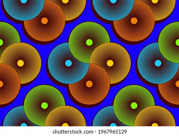 circle african seamless pattern, picture art and abstract background.