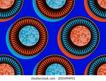 patrón de flujo continuo, arte de imagen y fondo abstracto de áfrica en círculo.