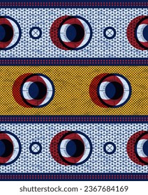 Circle African Tribal Abstract Vibrant Textile Art, African Inspired Art for Modern Fashion Statements, Creation with Vibrant Colors, Ethnic Motif, Artwork with Cultural Fusion