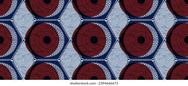 Circle African Tribal Abstract Vibrant Textile Art, African Inspired Art for Modern Fashion Statements, Creation with Vibrant Colors, Ethnic Motif, Artwork with Cultural Fusion