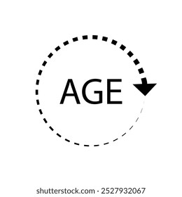 Circle Age. Evolution, Change Symbol. 