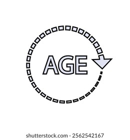 Circle Age. Evolution, Change Symbol. 