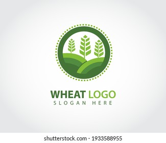 circle agriculture wheat logo symbol design illustration inspiration