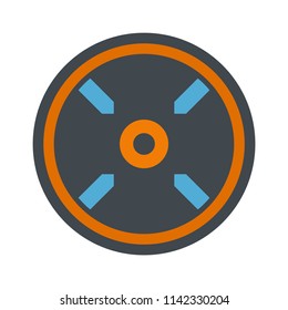 Circle aim target icon. Flat illustration of circle aim target vector icon for web isolated on white