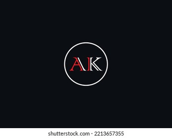 Icono del logotipo Circle AK KA a k