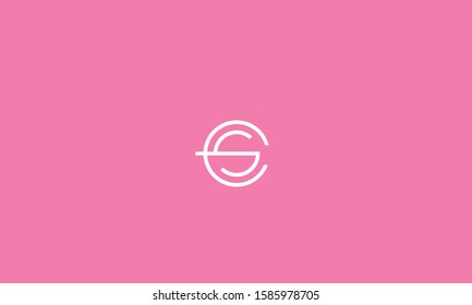 Circle alphabet letter icon CS,SC,C and S 