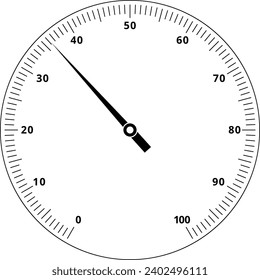 circle analog hygrometer icon vector