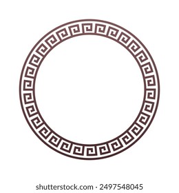 A circle with an ancient Greek ornament
