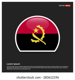 circle Angola flag Sticker