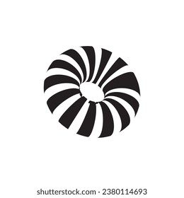 Circle animation in donut shape vector template illustration logo design