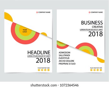circle annual report Brochure design template vector. Business Flyers infographic magazine poster.Abstract layout template ,Book Cover presentation portfolio.