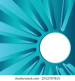 circle of aqua blue colour abstract background Gradient background.