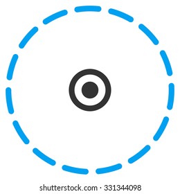 Circle Area vector icon. Style is flat symbol, rounded angles, white background.