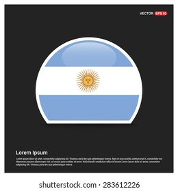 circle Argentina flag Sticker