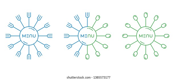 circle around spoon and fork design