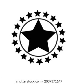 circle around the stars vector