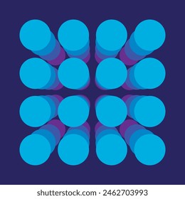 Circle arrangement pattern with emerging perspective. decoration, wallpaper, background and backdrop. clothing design etc.