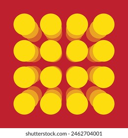 Circle arrangement pattern with emerging perspective. decoration, wallpaper, background and backdrop. clothing design etc.