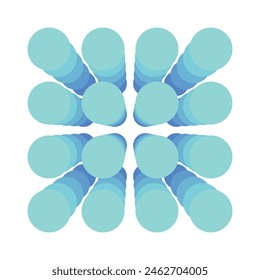 Circle arrangement pattern with emerging perspective. decoration, wallpaper, background and backdrop. clothing design etc.