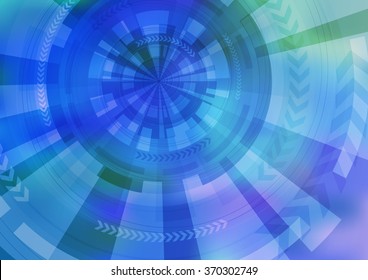 circle and arrow abstract image, vector illustration