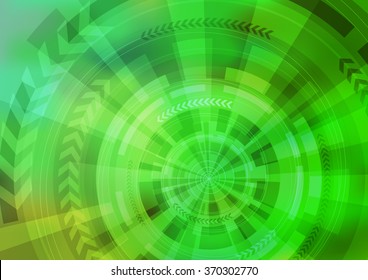 circle and arrow abstract image, vector illustration