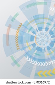 circle and arrow abstract image, vector illustration