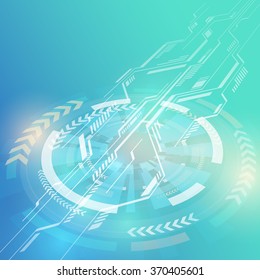 circle and arrow abstract image, vector illustration