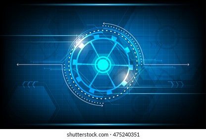 Circle and Arrow abstract tectnology background communication concept