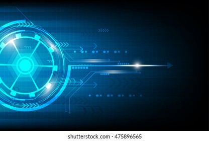 Circle and Arrow abstract tectnology background communication concept