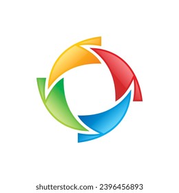 circle arrow abstract vector logo