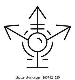 Circle arrow alchemy icon. Outline circle arrow alchemy vector icon for web design isolated on white background