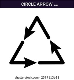 CIRCLE Arrow black icon .circle arrows. circular arrow icon, refresh, reload. Set of circle arrows rotating on white background. Editable stroke. Vector illustration, EPS 10.