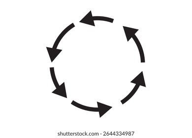 CÍRCULO Seta ícone preto .círculo setas. ícone de seta circular, atualizar