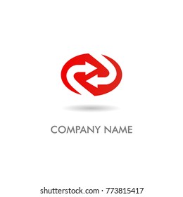 circle arrow business logo