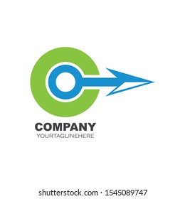 circle arrow for business  logo template vector design illustration 