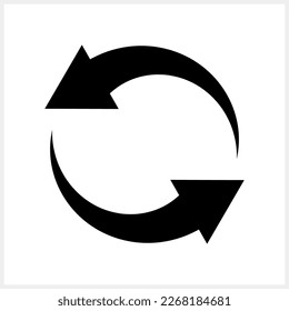 Stencil Stencil Reciclaje símbolo del cliparte de flecha circular Vector ilustración del material EPS 10