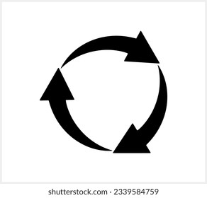 Pfeilklammer, isoliert Stencil Recycling Symbol Vektorgrafik EPS10