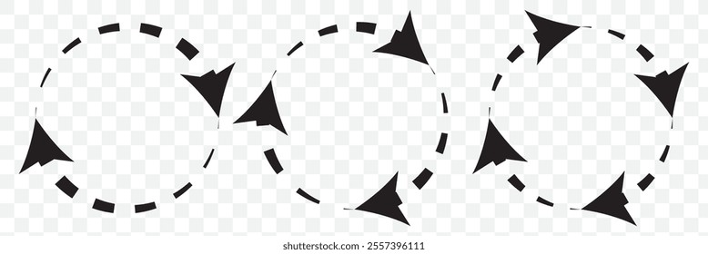 Circle arrow clipart isolated Stencil recycle symbol . isolated on white background. Vector illustration EPS 10.